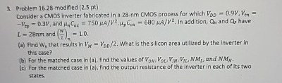 Problem 1 6 . 2 8 - modified ( 2 . 5 pt )