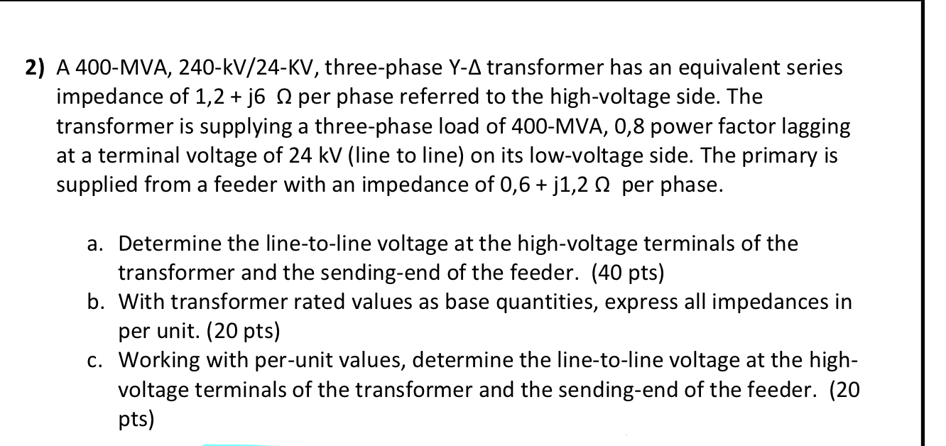 A 4 0 0 - MVA, 2 4 0 - kV / 2 4 - KV , three -