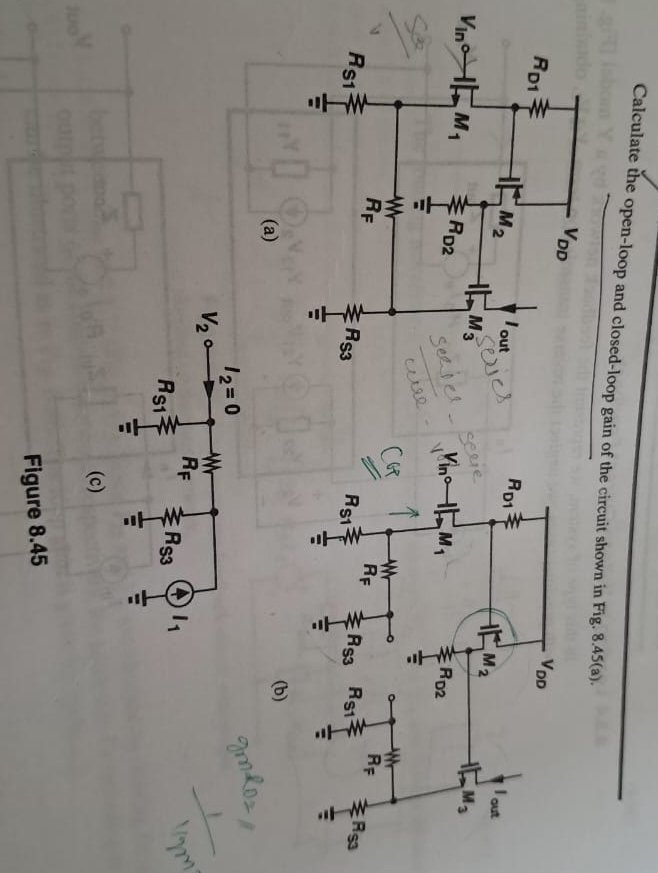 Calculate the open - loop and closed - loop gain