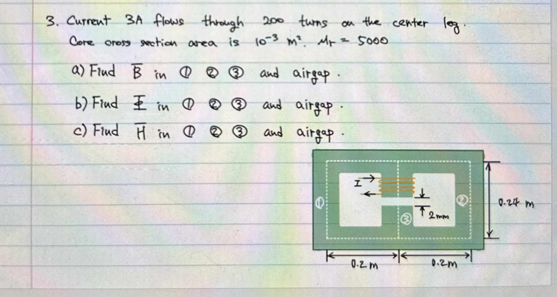 Current 3 A flows through 2 0 0 twins on the