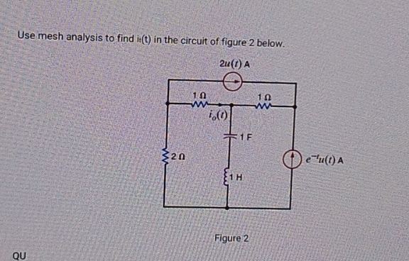 Use mesh analysis to find i t ( t ) in the