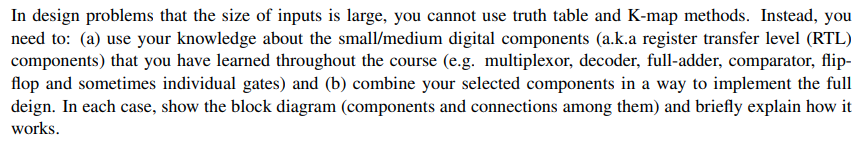 In design problems that the size of inputs is