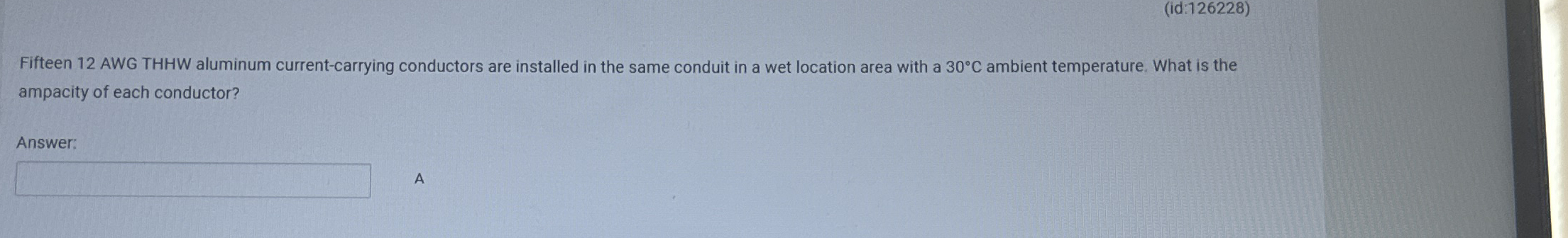 Fifteen 1 2 AWG THHW aluminum current - carrying