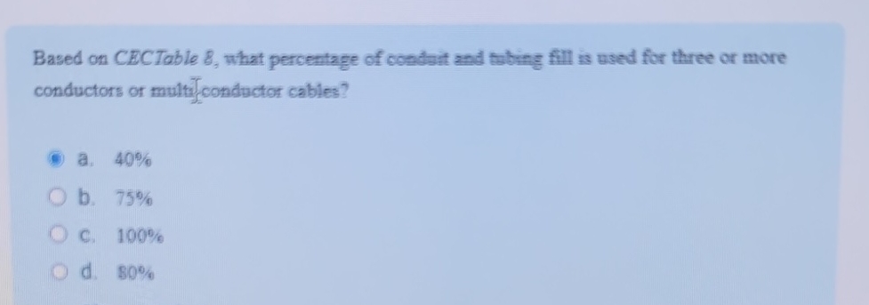 Based on CECTable 8 , what percentage of condast