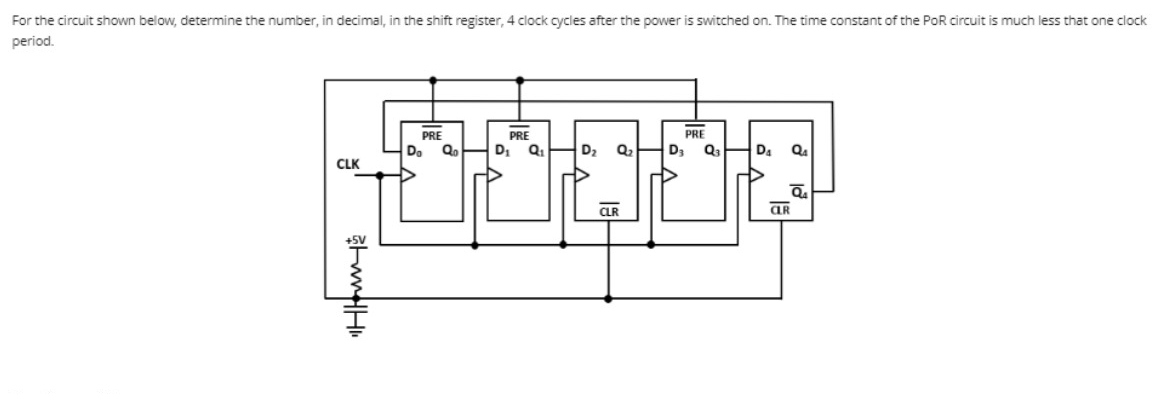For the circuit shown below, determine the