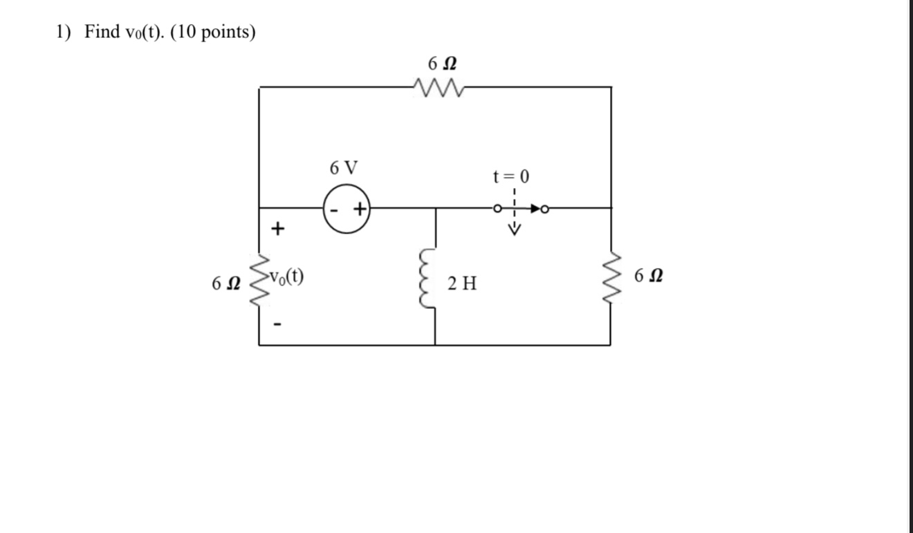 Find v 0 ( t ) . ( 1 0 points )