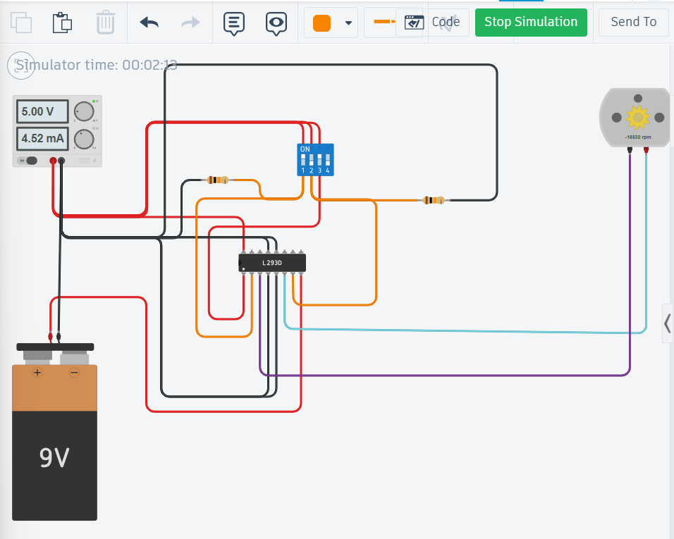 Replace the DC motor with another DC motor that