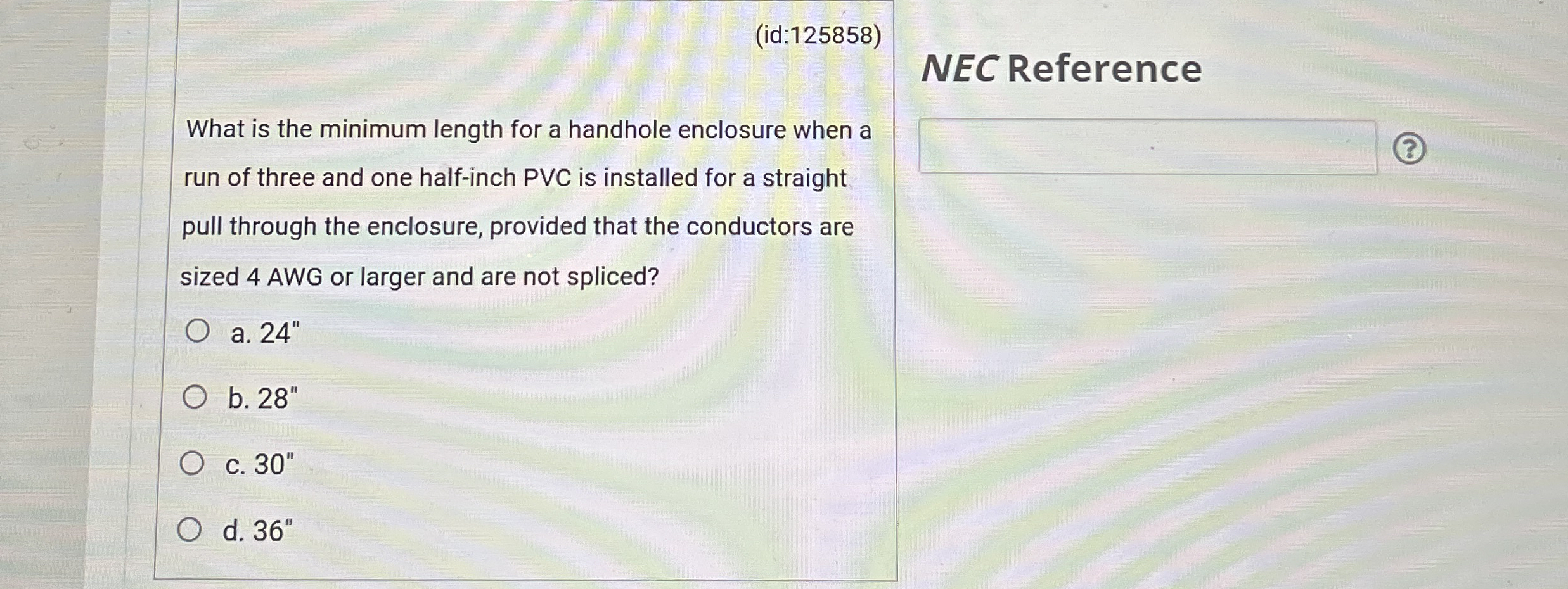 ( id: 1 2 5 8 5 8 ) NEC Reference What is the