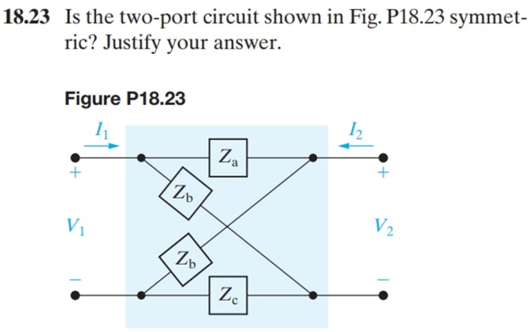 1 8 . 2 3 Is the two - port circuit shown in Fig.
