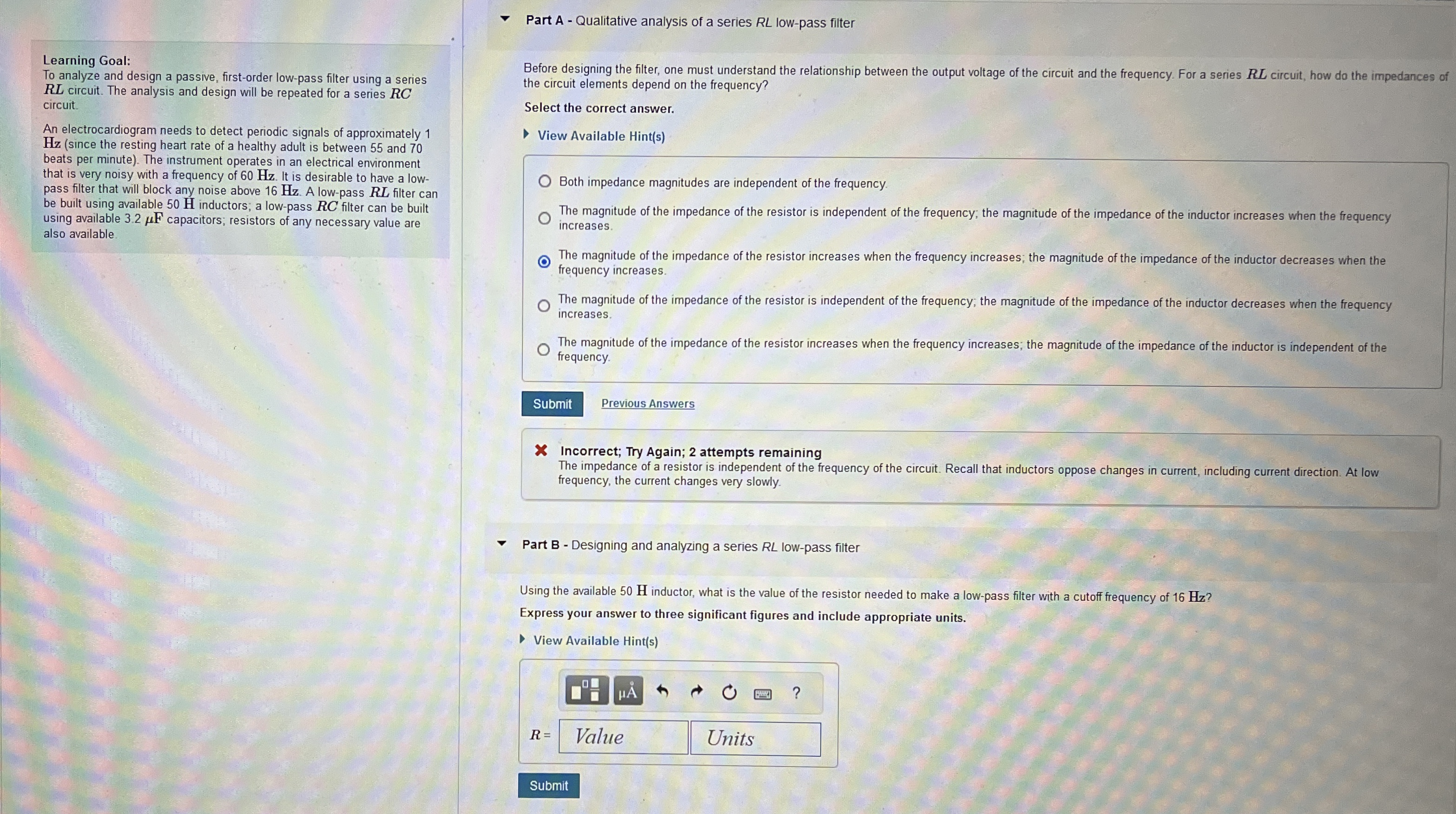 Learning Goal: To analyze and design a passive,