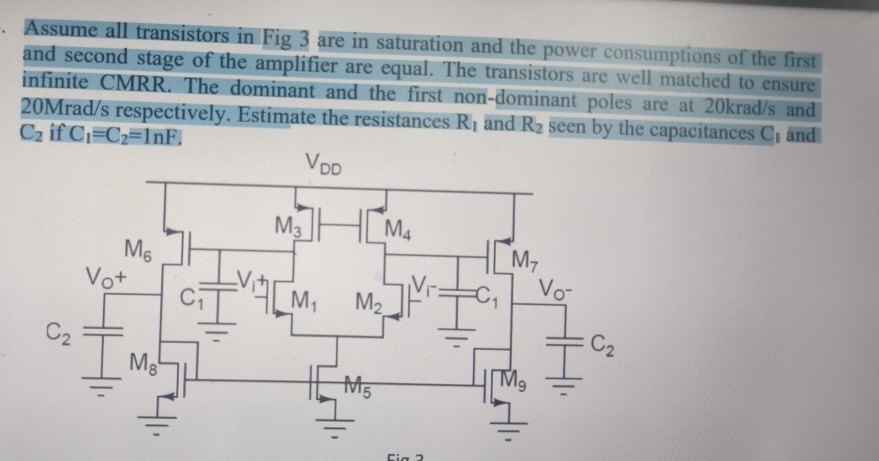 Assume all transistors in Fig 3 are in saturation