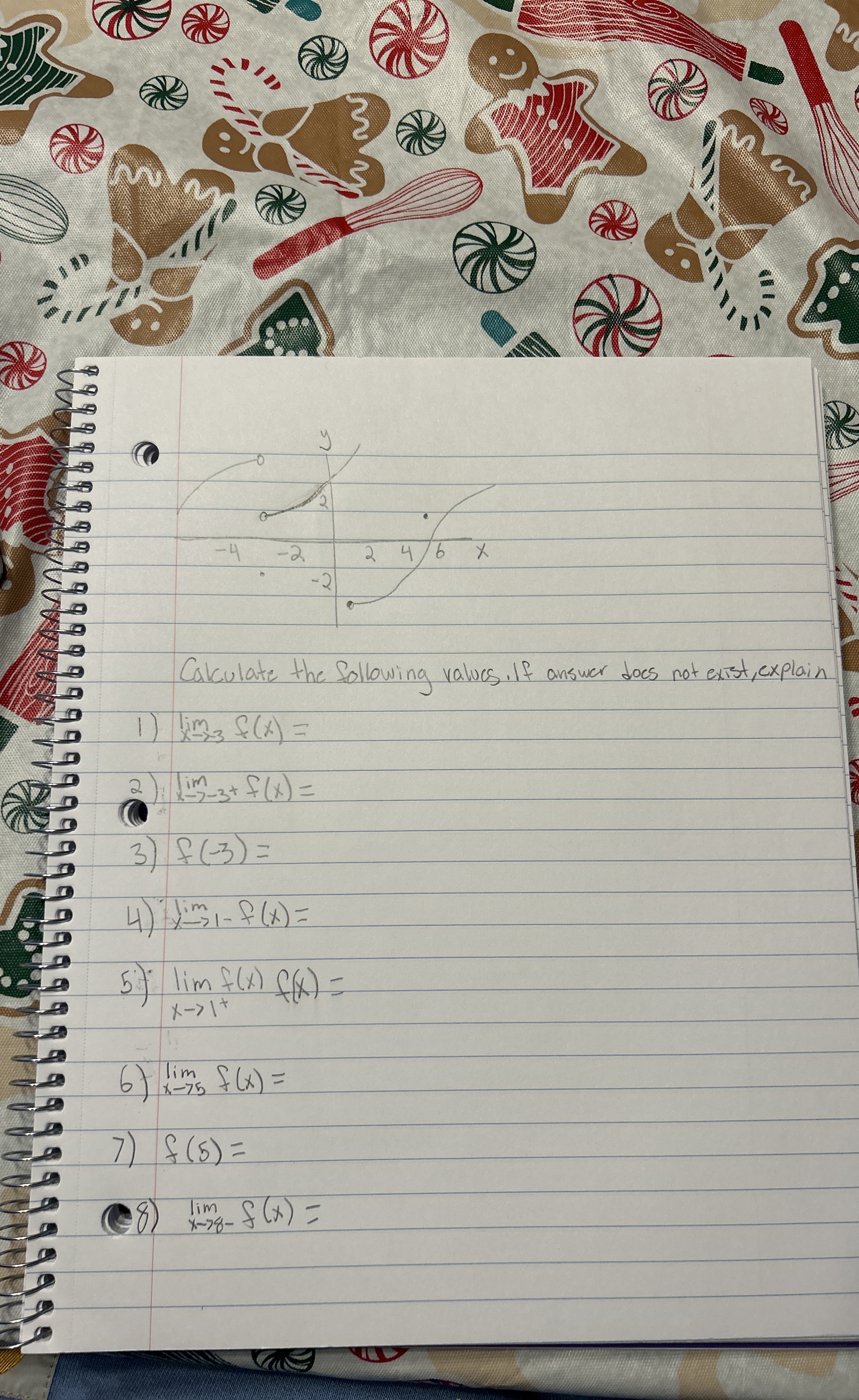 Calculate the following values. If answer does