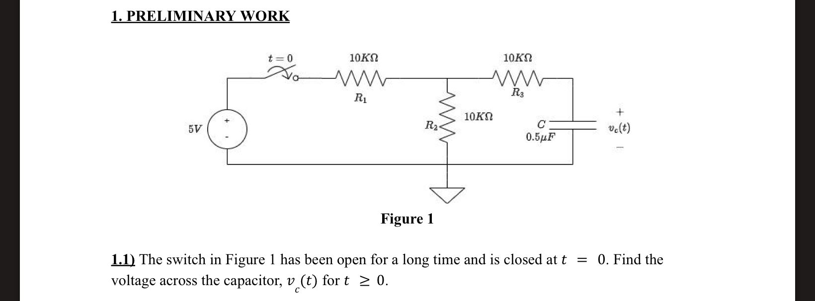 PRELIMINARY WORK Figure 1 1 . 1 ) The switch in