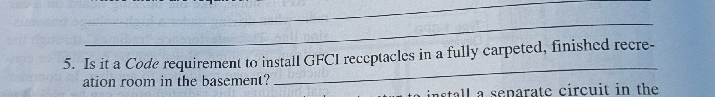 Is it a Code requirement to install GFCI