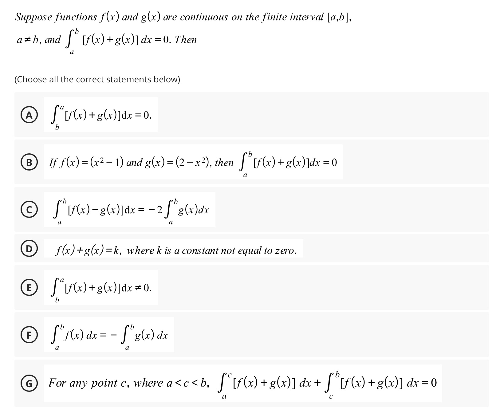 Suppose functions f ( x ) and g ( x ) are