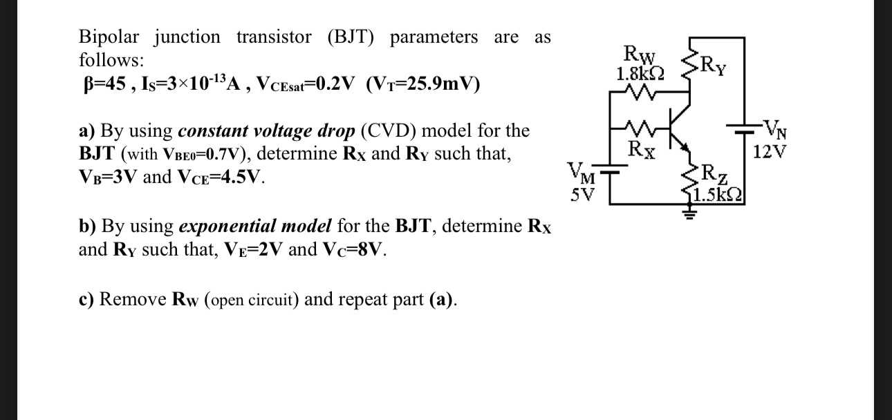 Bipolar junction transistor ( BJT ) parameters