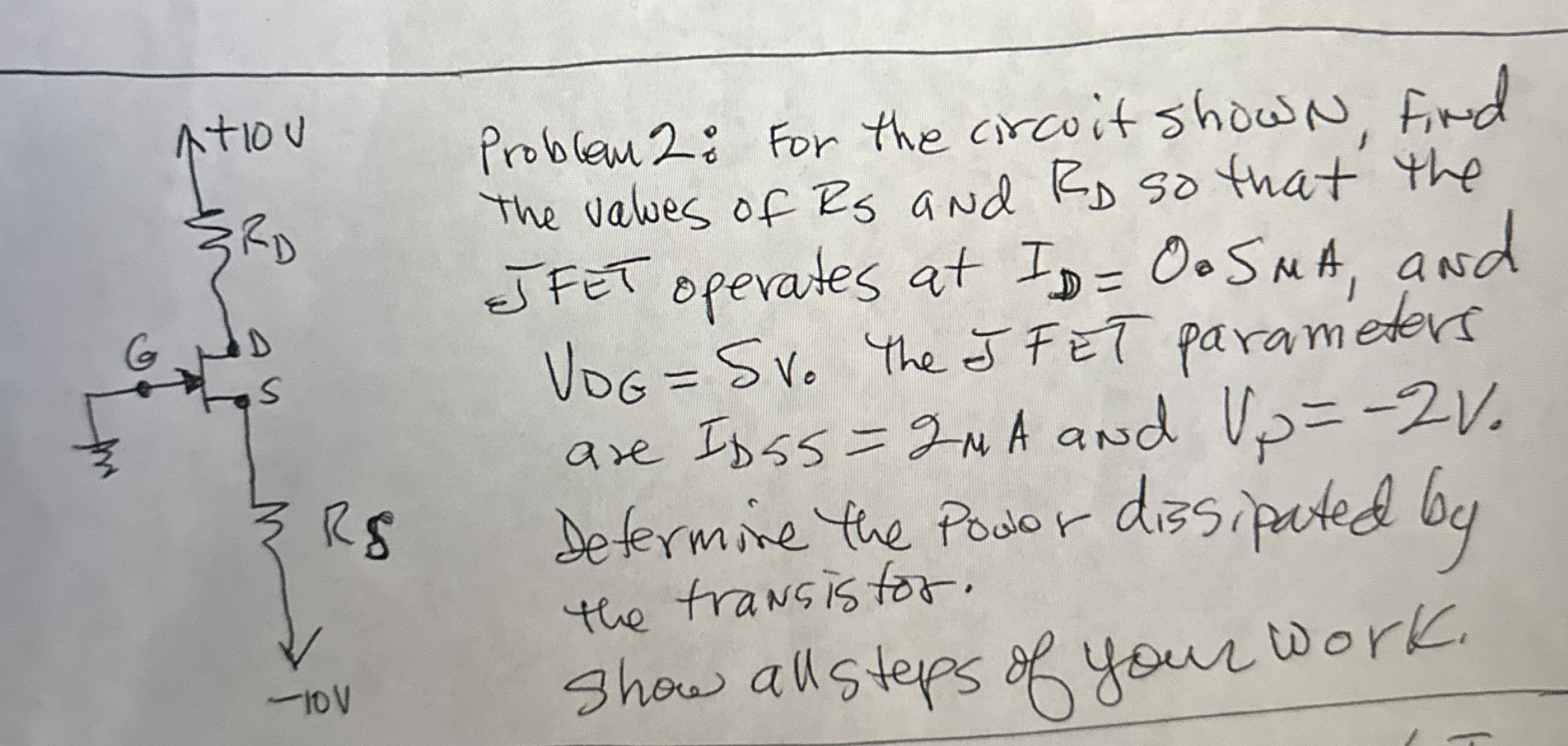 Problem 2 : For the circoit shown, find The