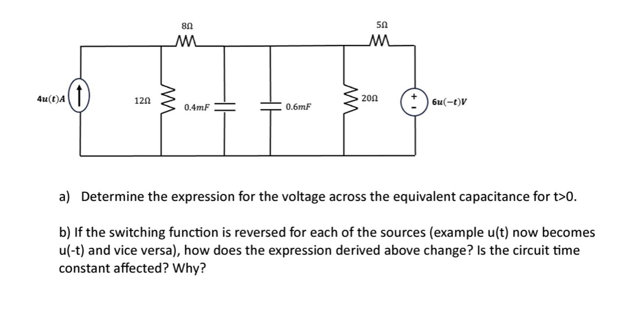 a ) Determine the expression for the voltage