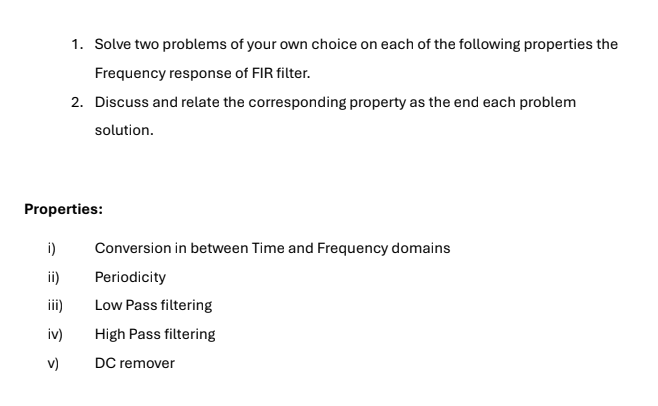 1 . Solve two problems of your own choice on each