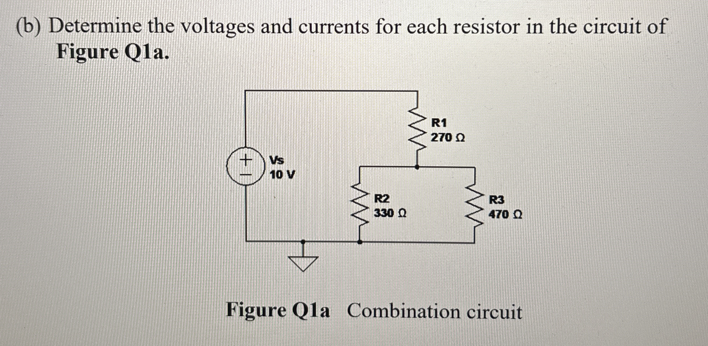 ( b ) Determine the voltages and currents for