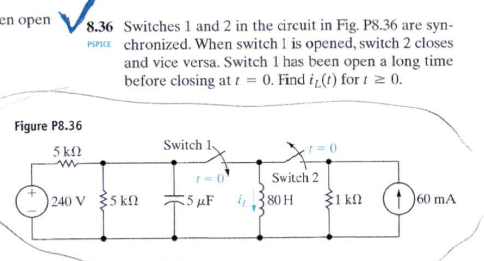 en open 8 . 3 6 Switches 1 and 2 in the circuit