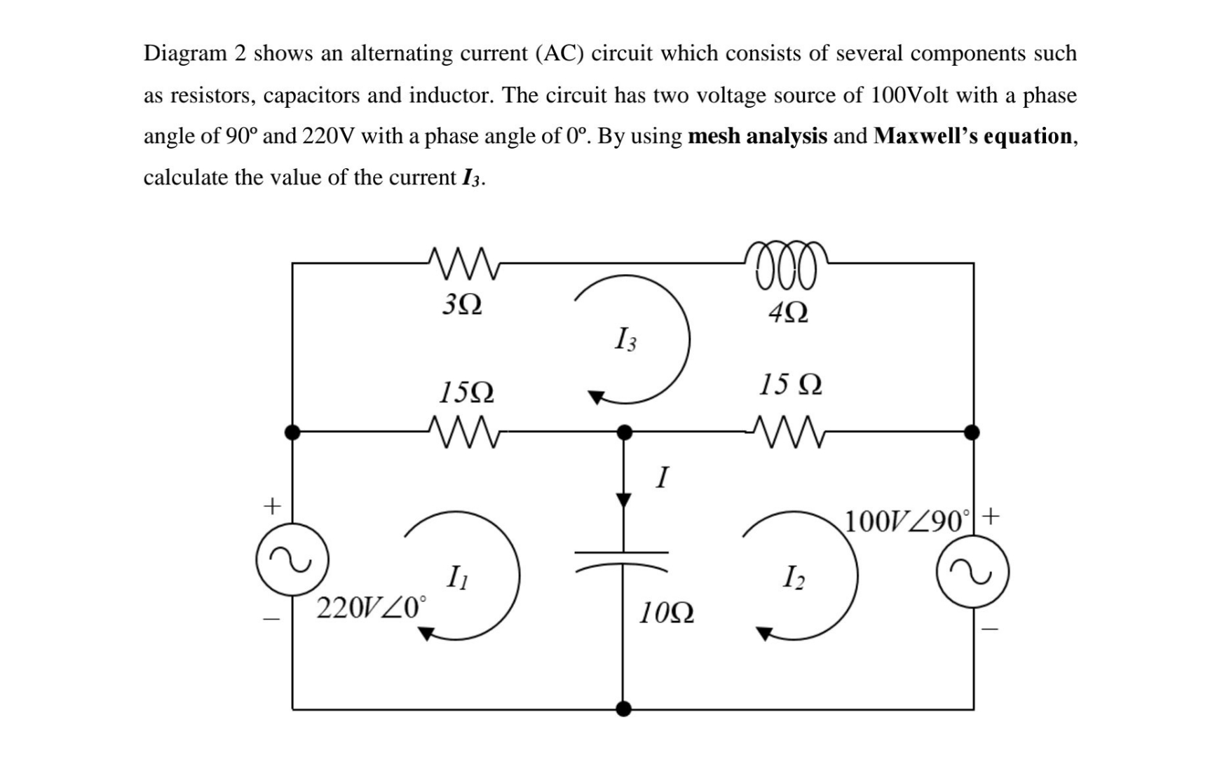 Diagram 2 shows an alternating current ( AC )