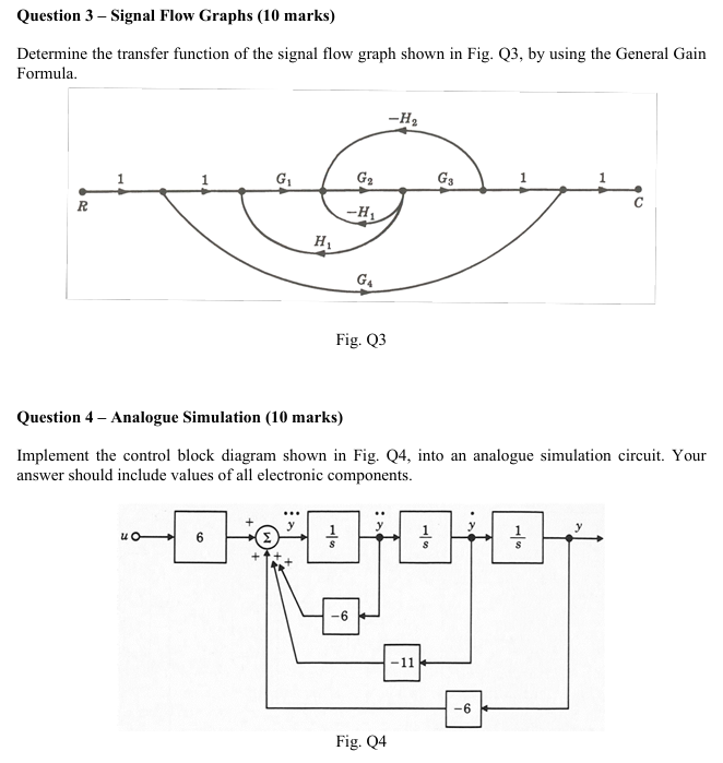 Question 3 - Signal Flow Graphs ( 1 0 marks )