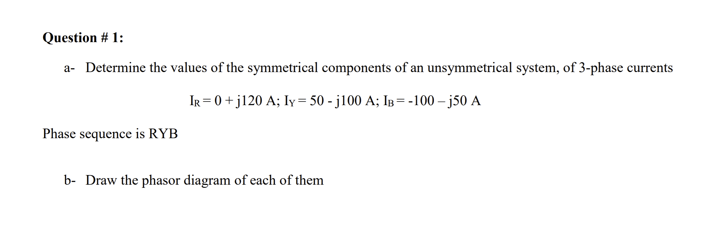 Determine the values of the symmetrical