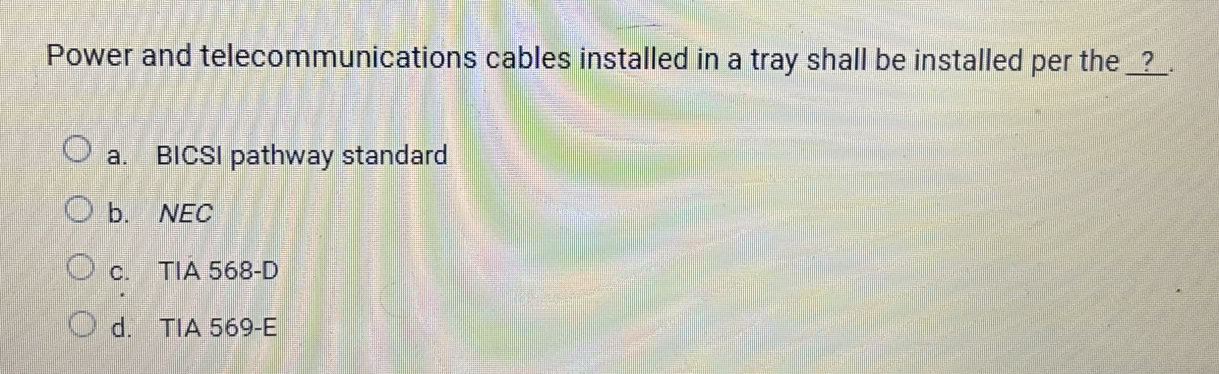 Power and telecommunications cables installed in