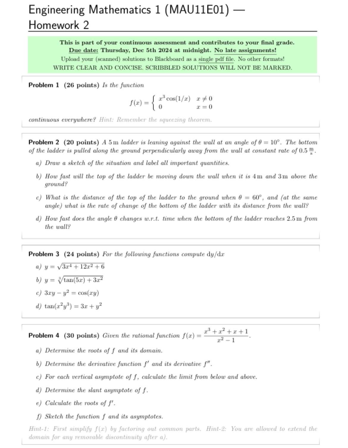 Engineering Mathematics 1 ( MAU 1 1 E 0 1 )