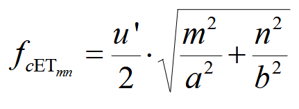 A rectangular waveguide with dimensions a = 9 . 0