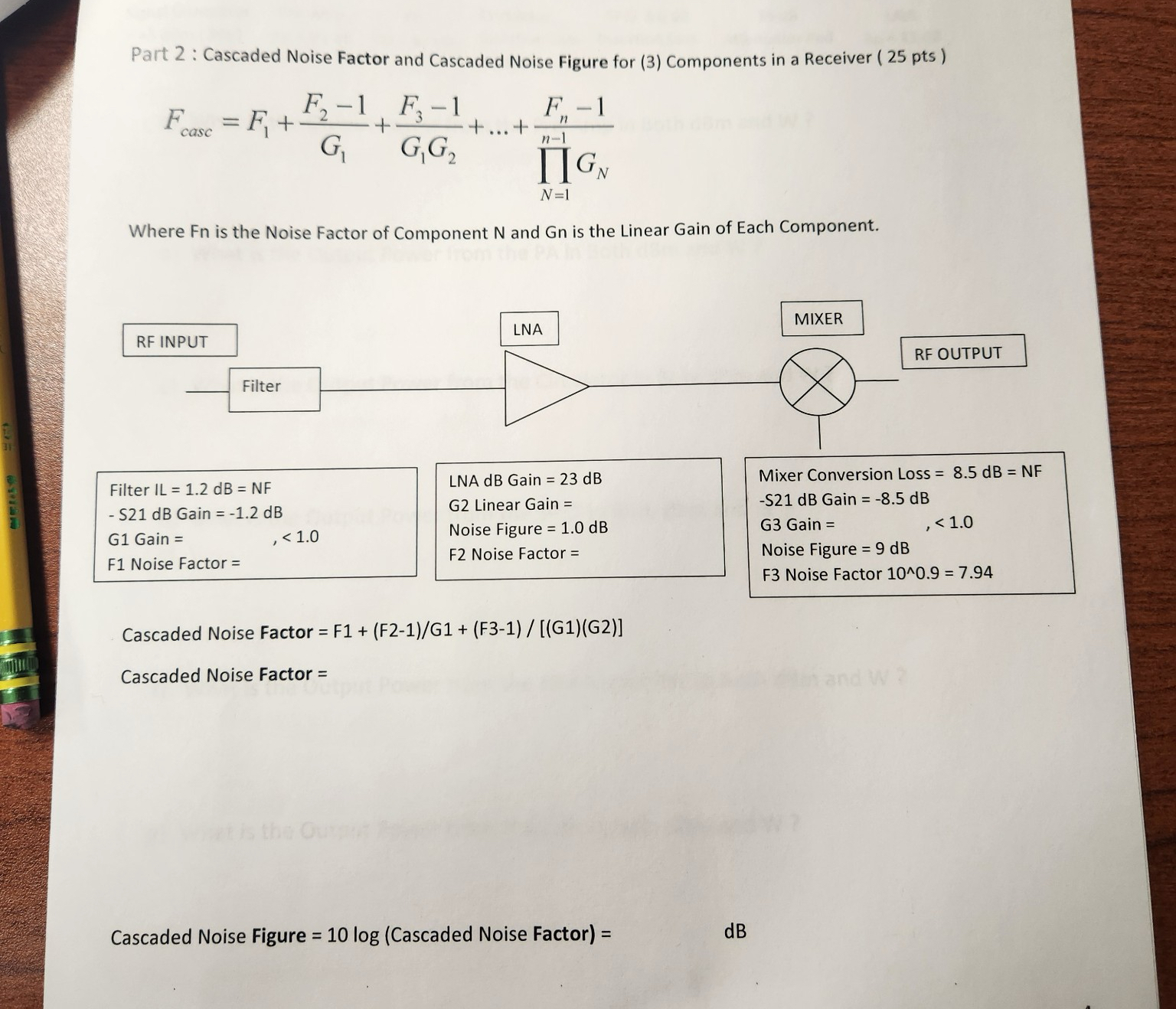 Part 2 : Cascaded Noise Factor and Cascaded Noise