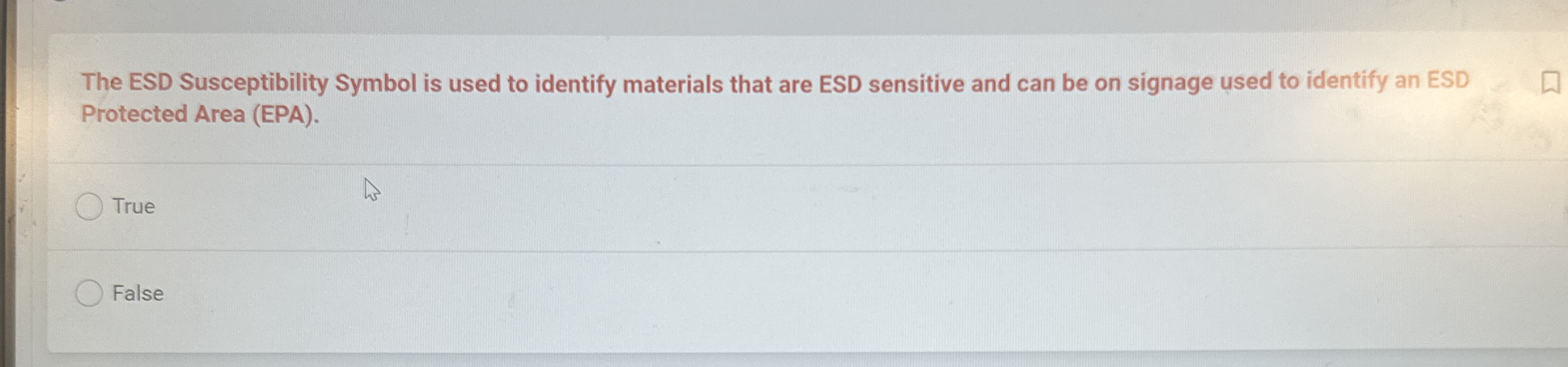 The ESD Susceptibility Symbol is used to identify