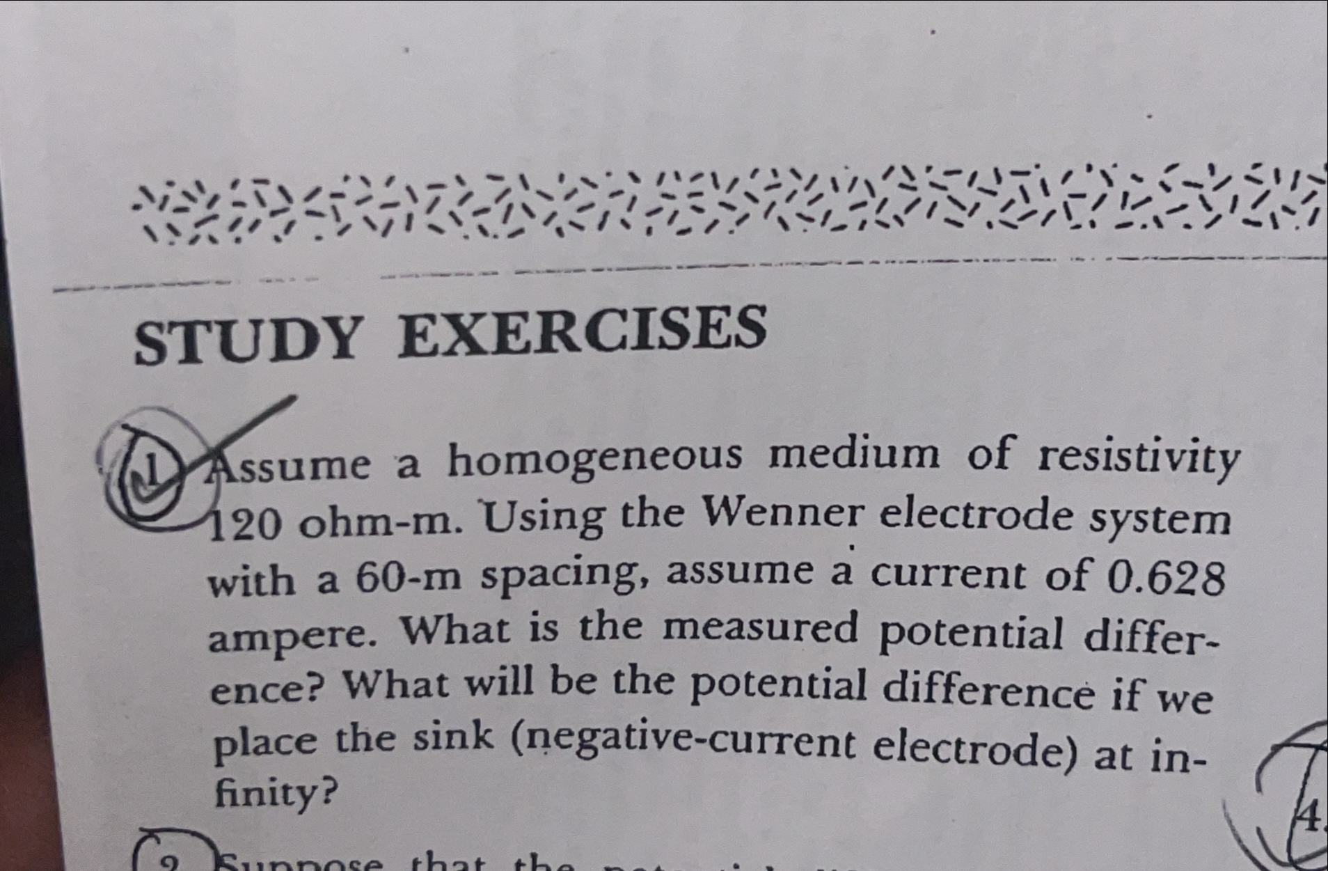 STUDY EXERCISES ( 1 ) Assume a homogeneous medium