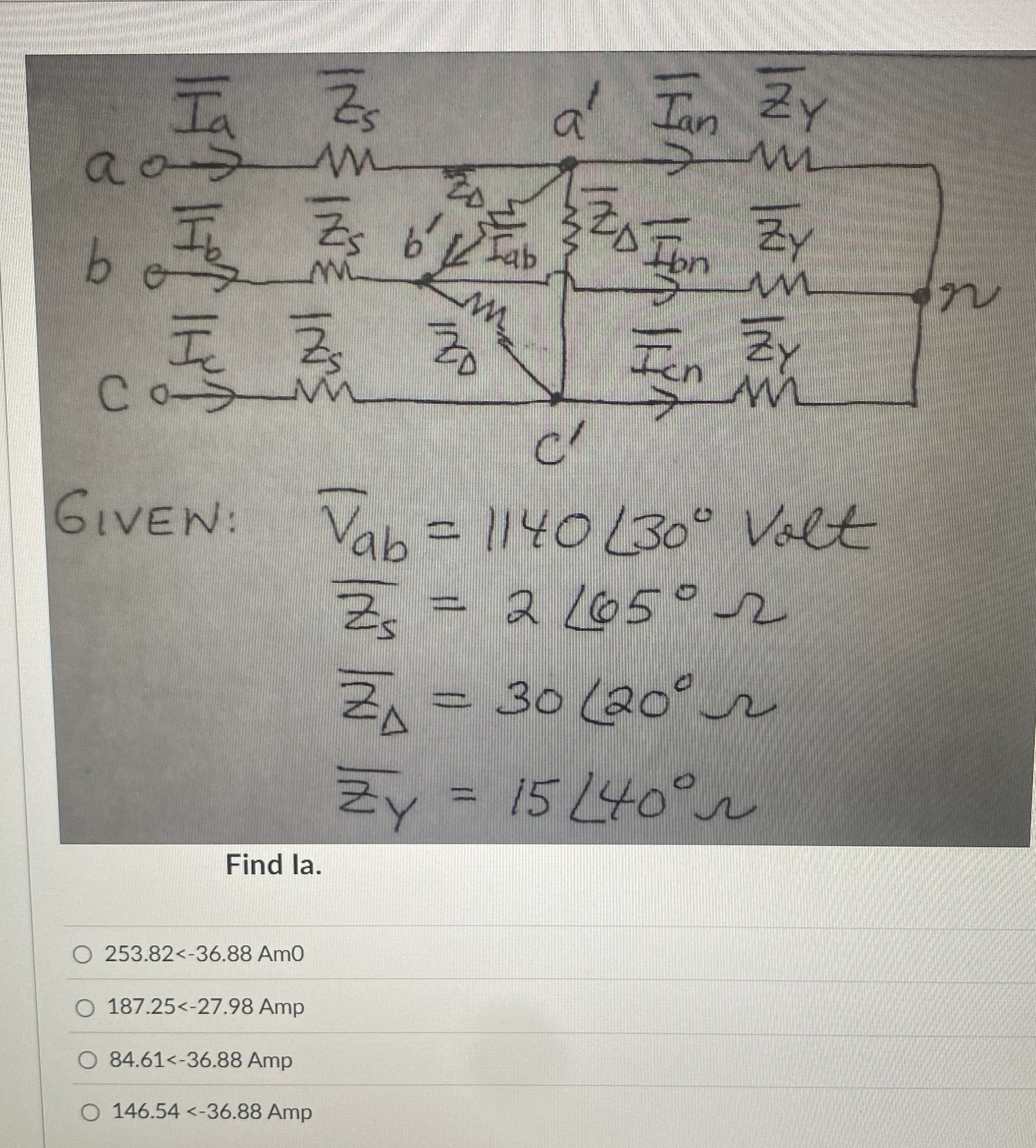 GIVEN: ? b a r ( V ) a b = 1 1 4 0 angle 3 0 volt