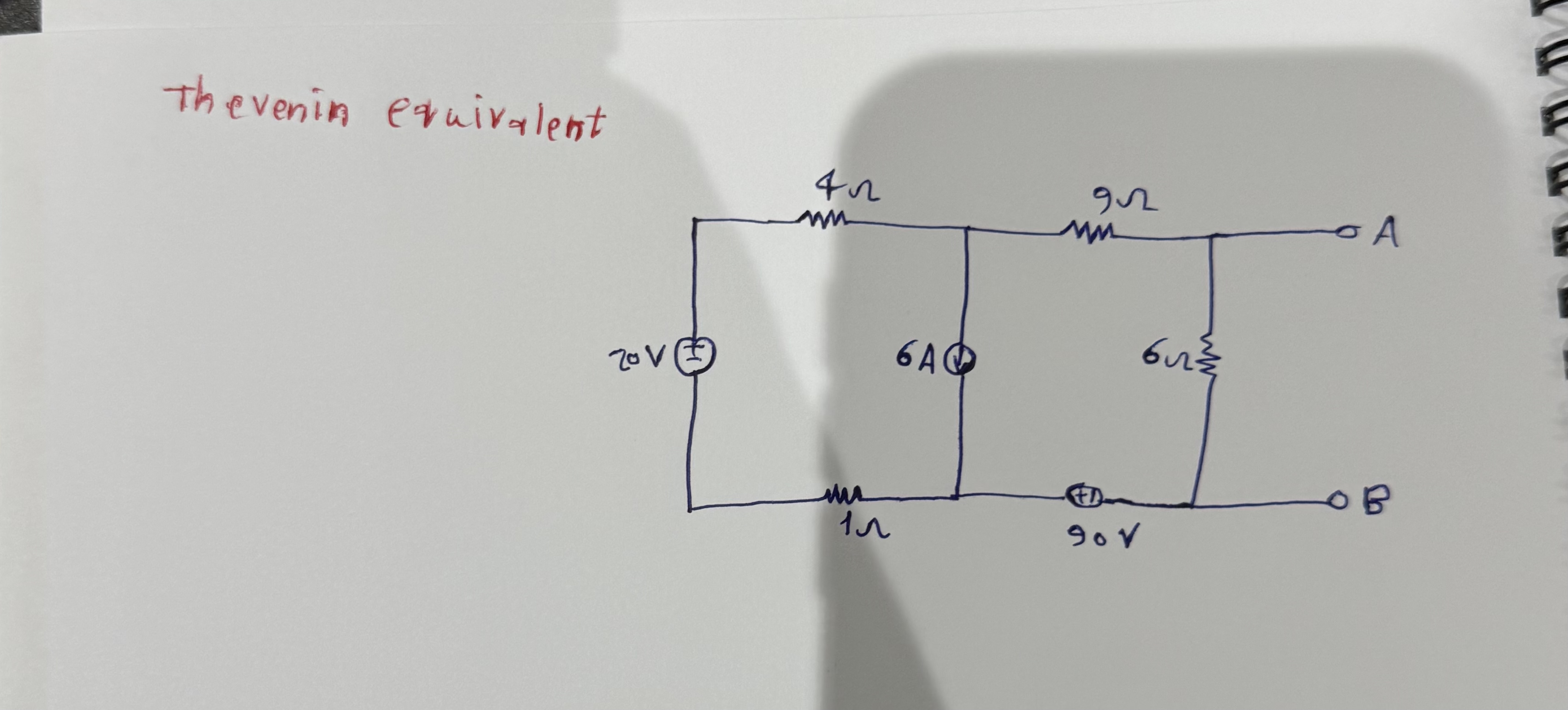 Obtain the Thevenin equivalent at terminals a - b