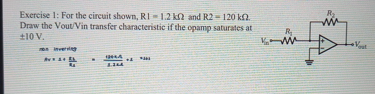 Exercise 1 : For the circuit shown, R I = 1 . 2 k