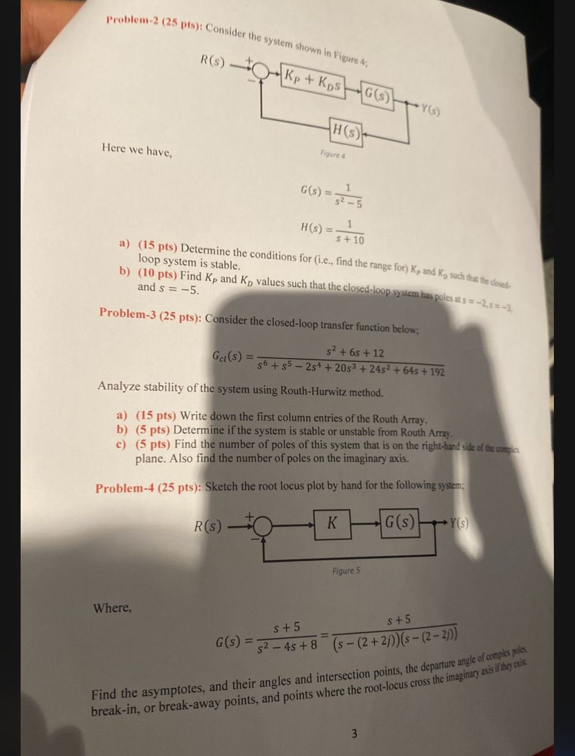 Problem - 2 ( 2 5 pts ) : Consider the system the