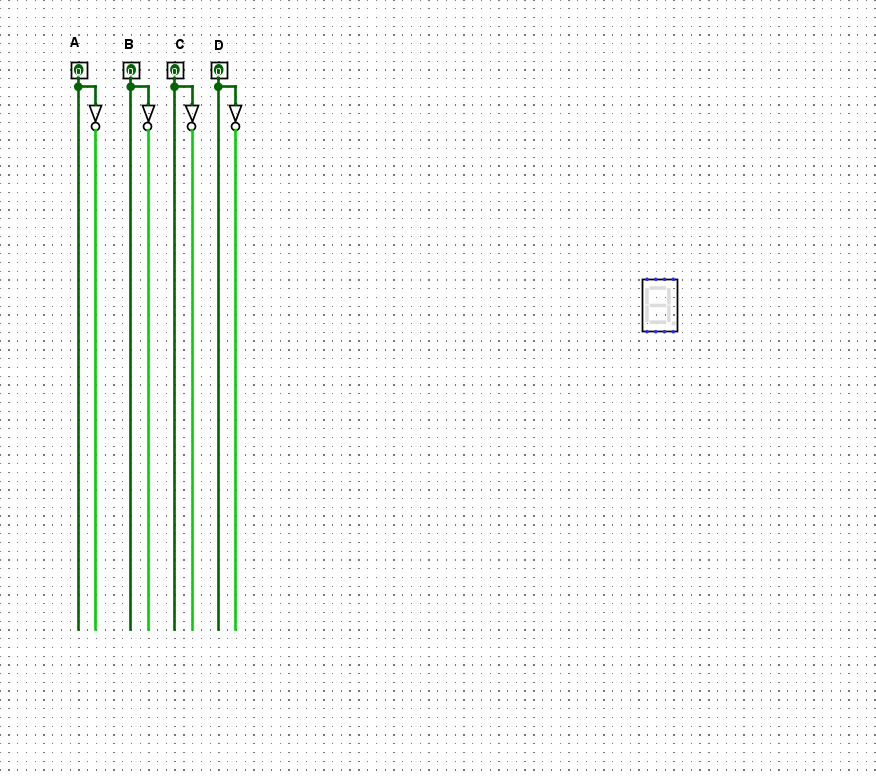 For this Lab, implement a 7 - segment display