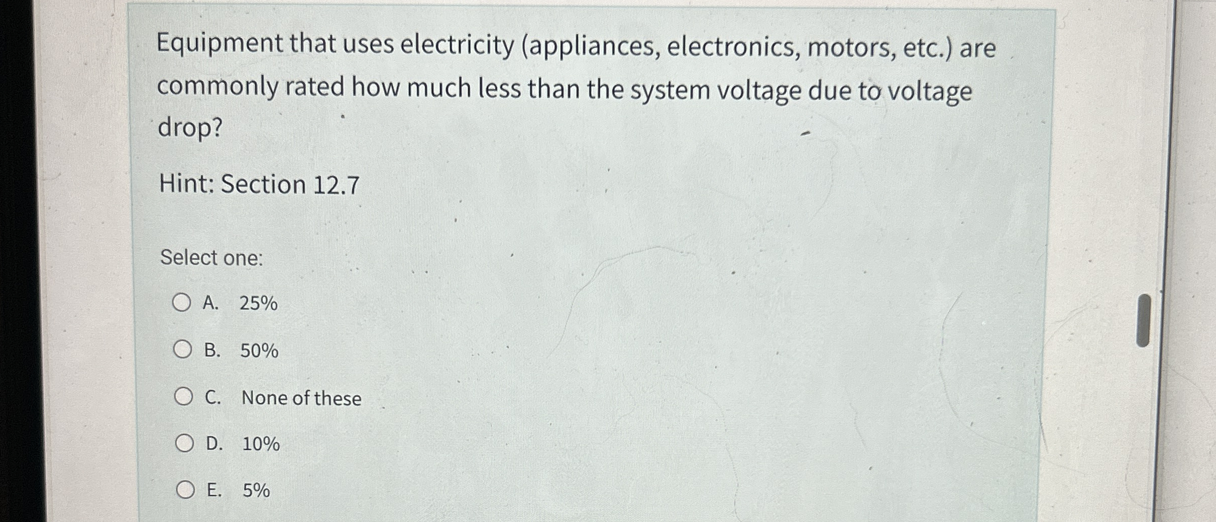 Equipment that uses electricity ( appliances ,