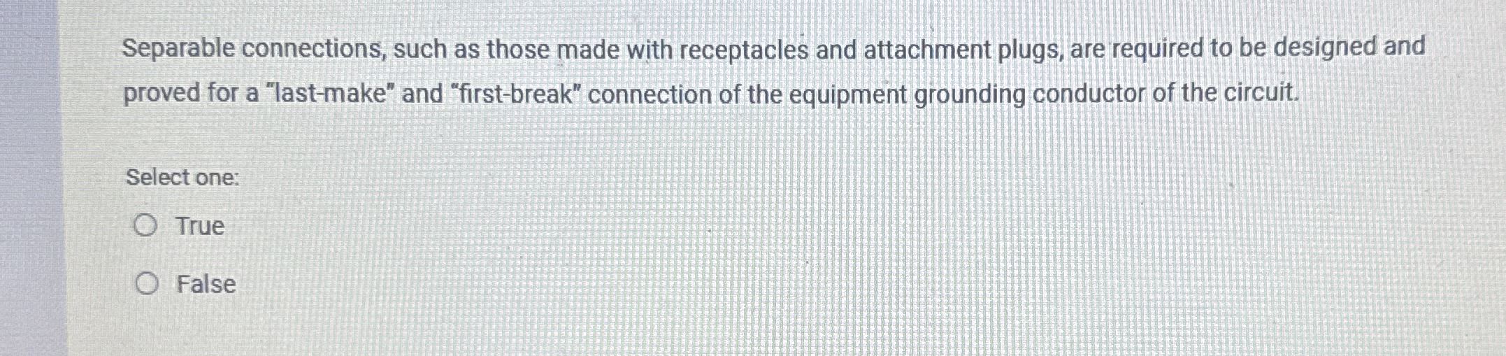 Separable connections, such as those made with