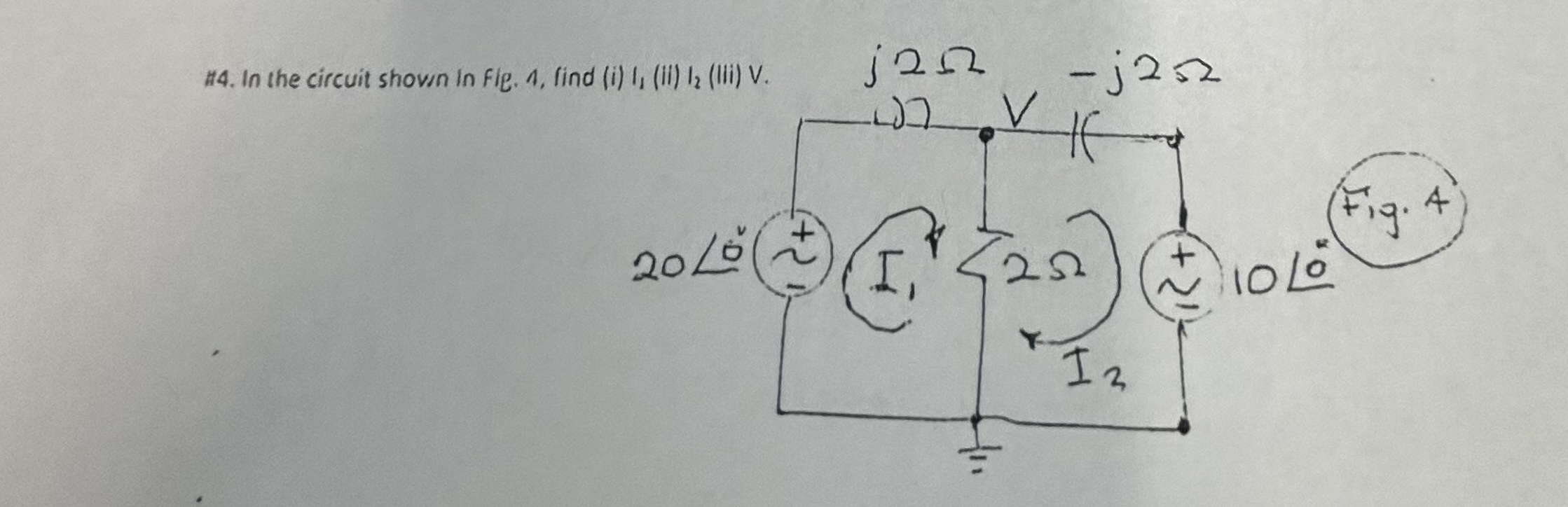 In the circuit shown in file. 4 . find ( ii ) , (
