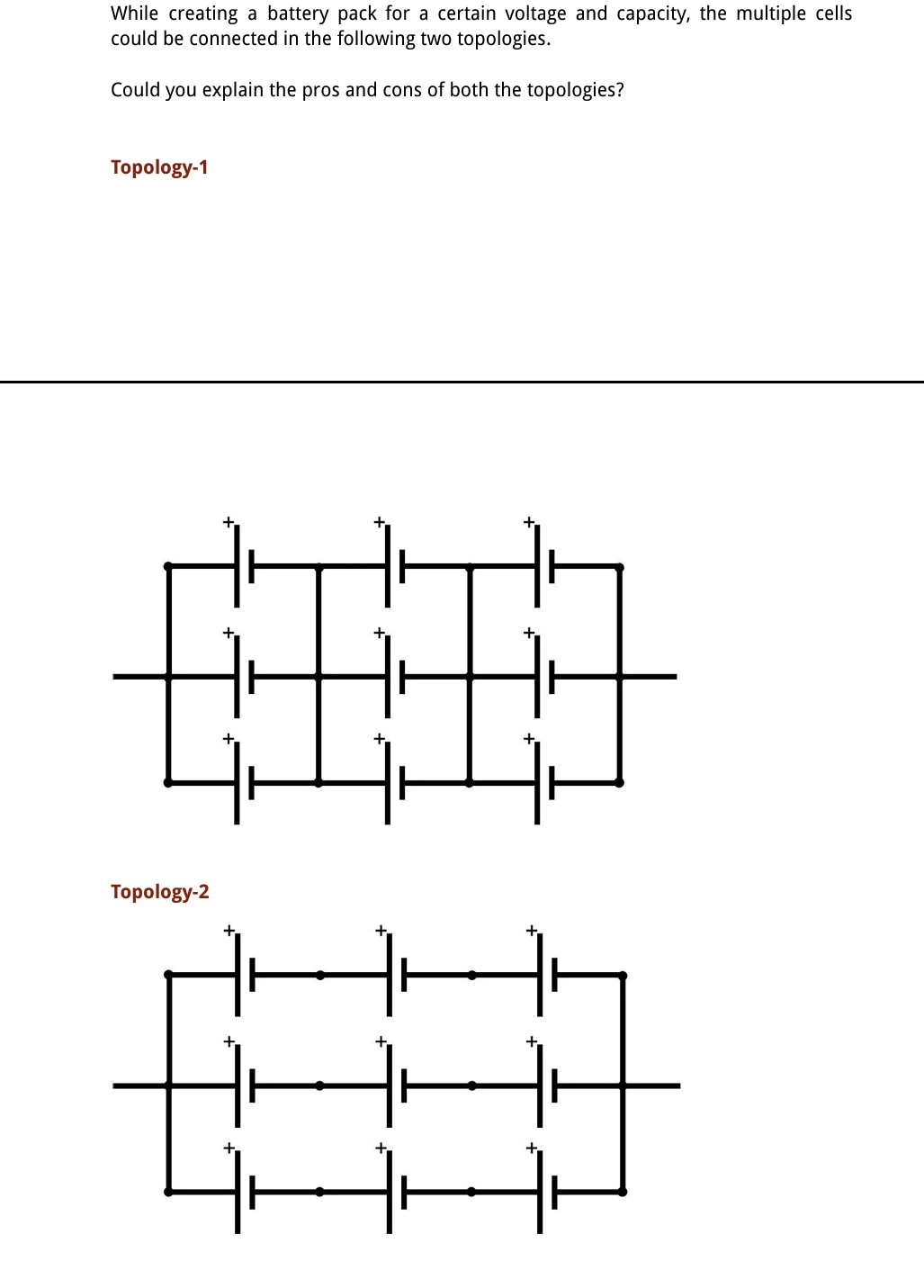 While creating a battery pack for a certain