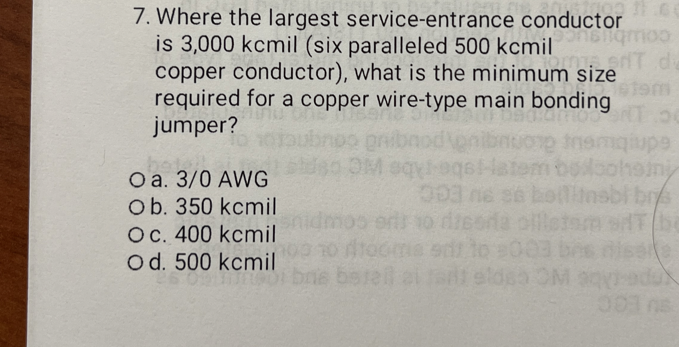 Where the largest service - entrance conductor is