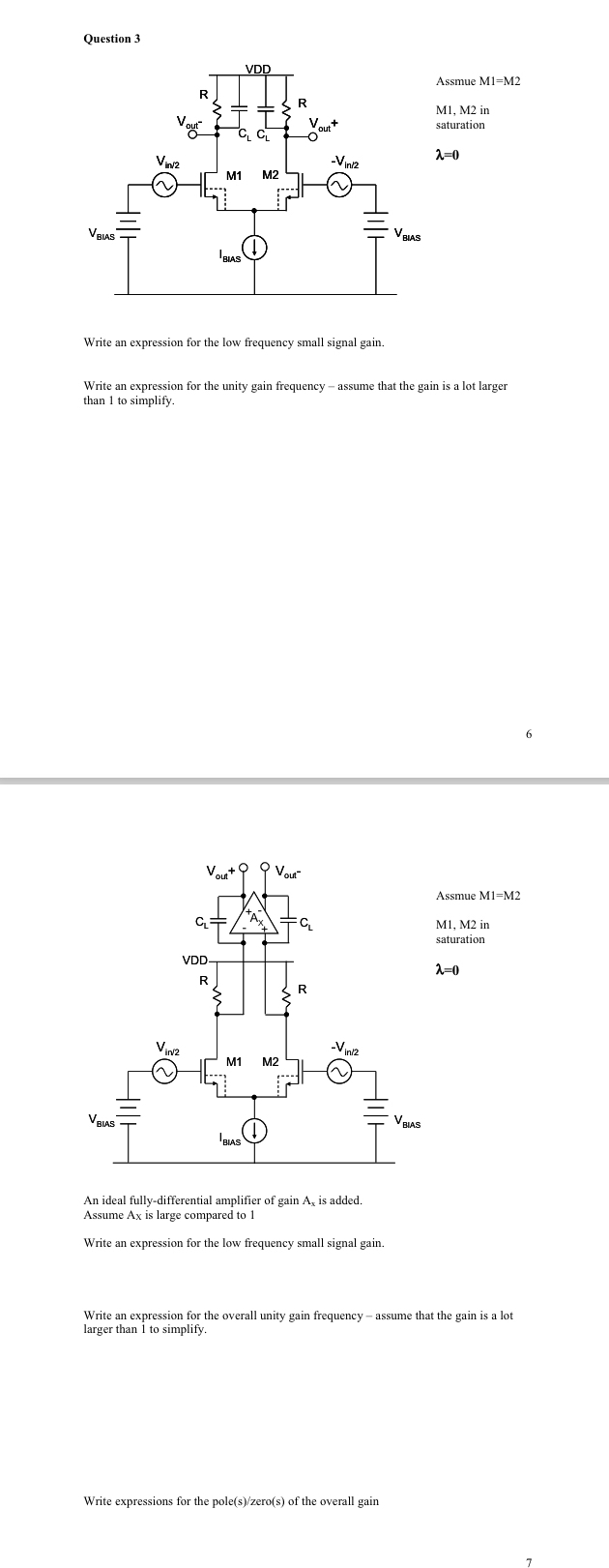 Ouestion 3 smue M 1 = M 2 , M 2 in rration 0
