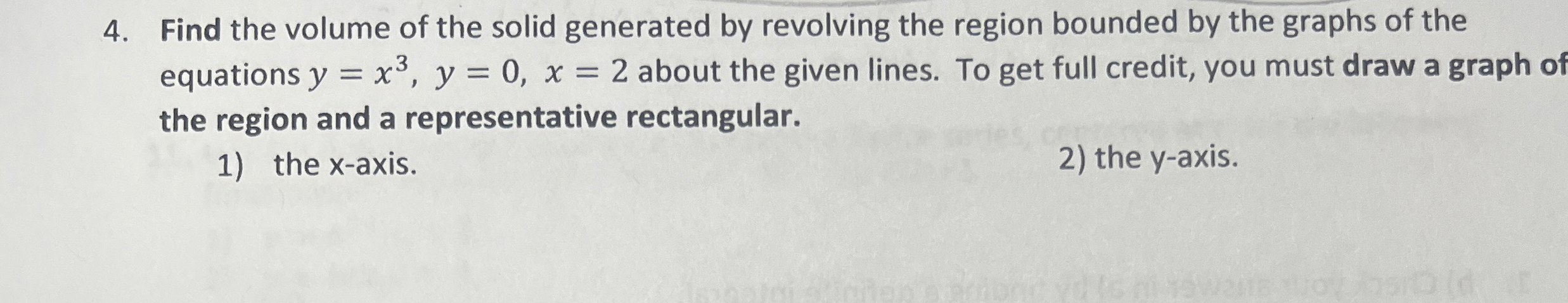 Find the volume of the solid generated by