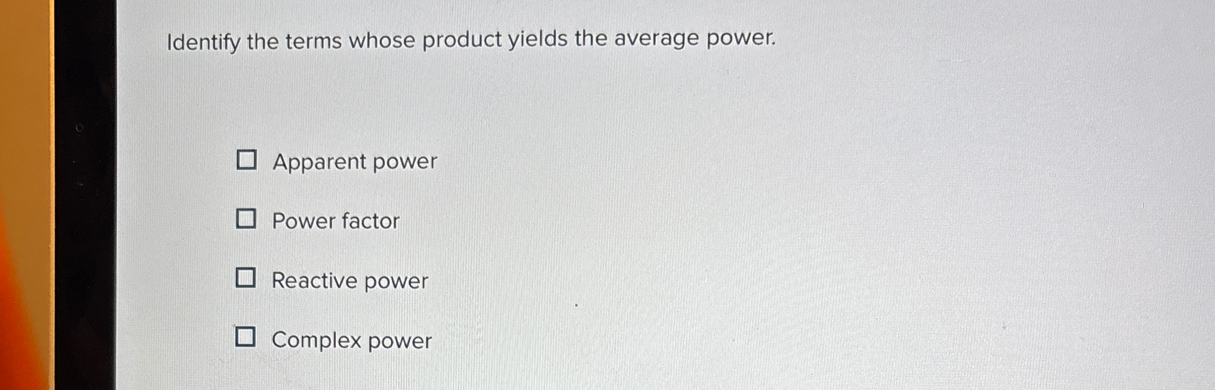 Identify the terms whose product yields the