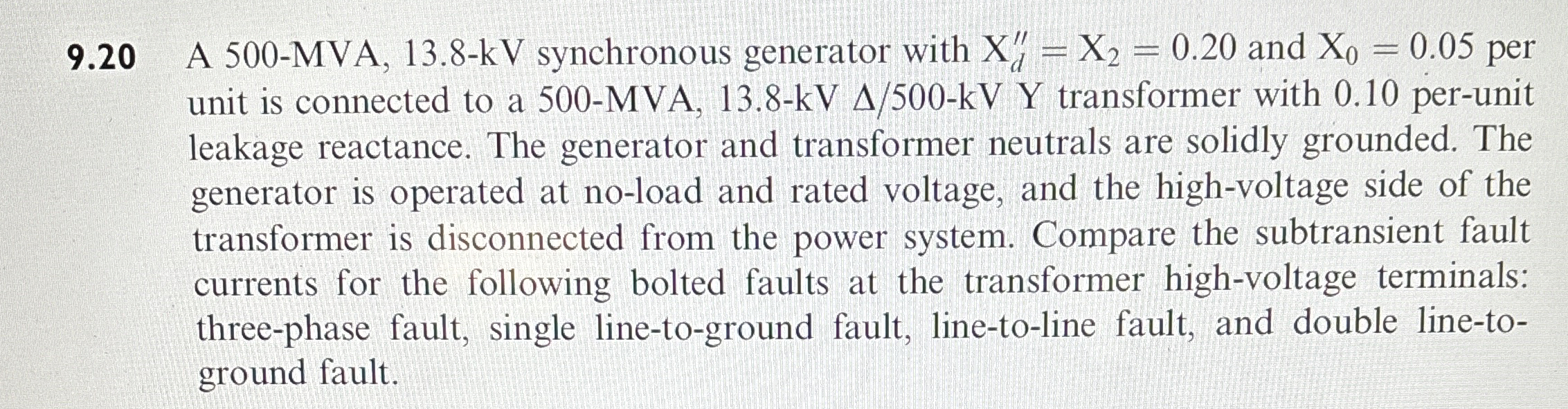 9 . 2 0 A 5 0 0 - MVA, 1 3 . 8 - kV synchronous
