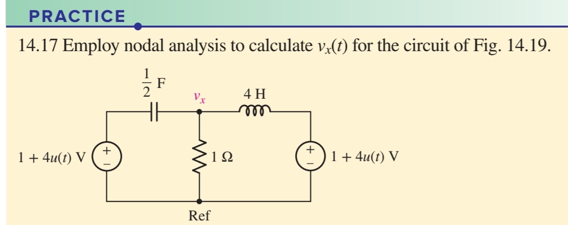 PRACTICE 1 4 . 1 7 Employ nodal analysis to
