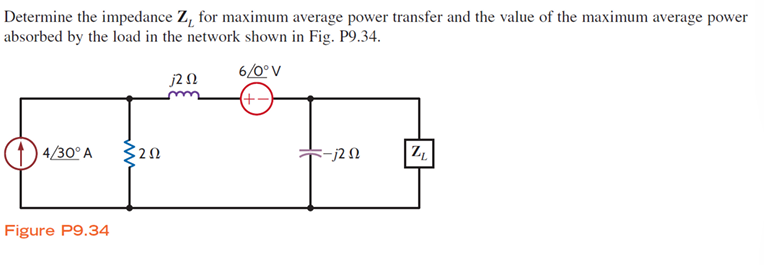 Determine the impedance \ ( \ mathbf { Z } _ { L